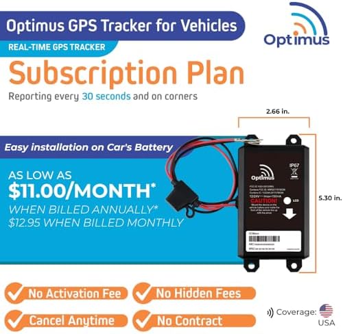 Optimus Wired GPS Tracker for Vehicles - Easy Installation on Car's Battery - Low Cost Subscription Plan Options - Image 2